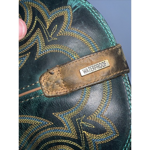 Georgia Boot Womens Sz 7.5 Brown Leather Green Carbo Tech - Picture 13 of 14